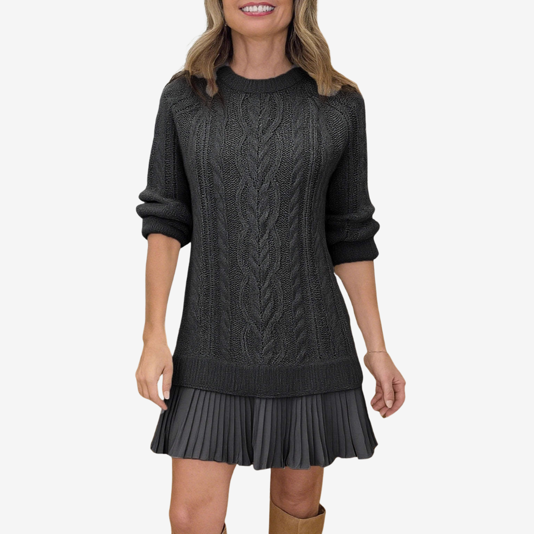 Vestido de Suéter Trenzado