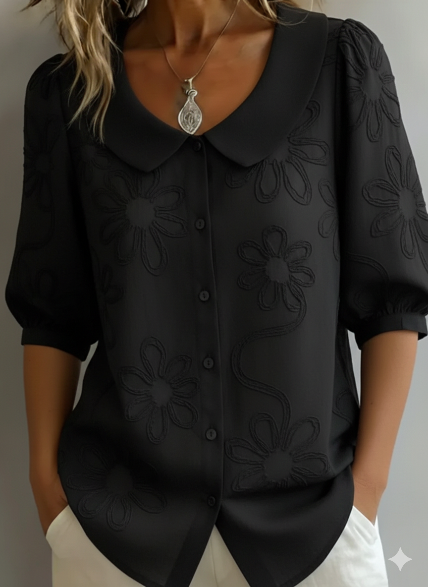 Aurélie — Blusa ligera floral elegancia natural