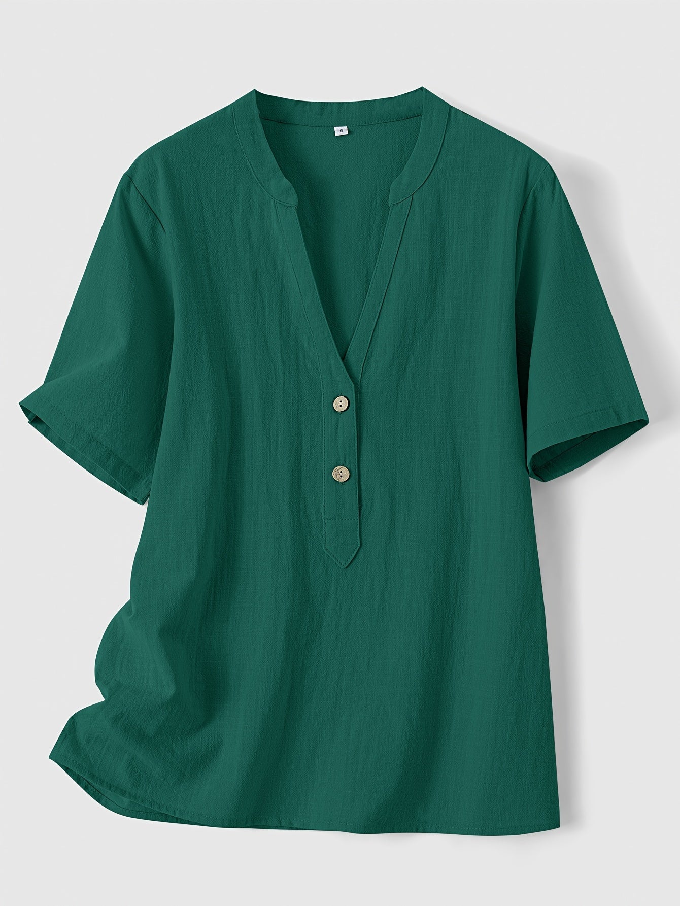 Sharron - Blusa Elegante de Cuello en V con Botones