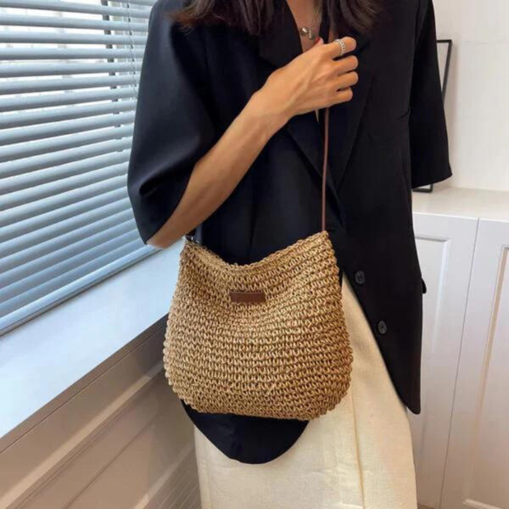 Fredhild | Bolso de Hombro Estilo Clásico Tejido