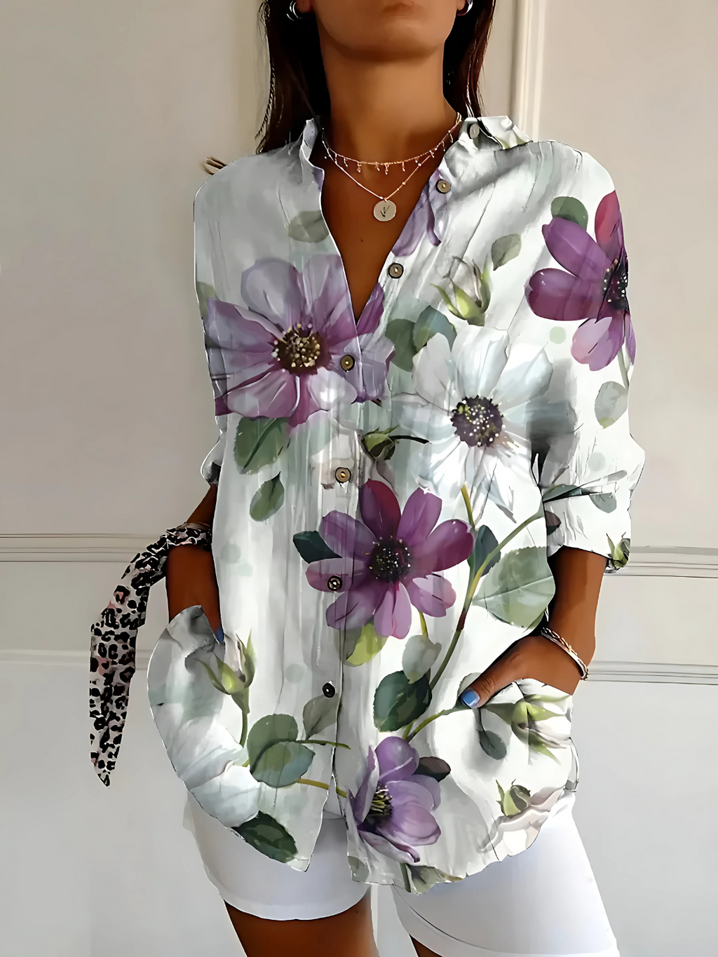 Yllona – Blusa Relaxed con Botones