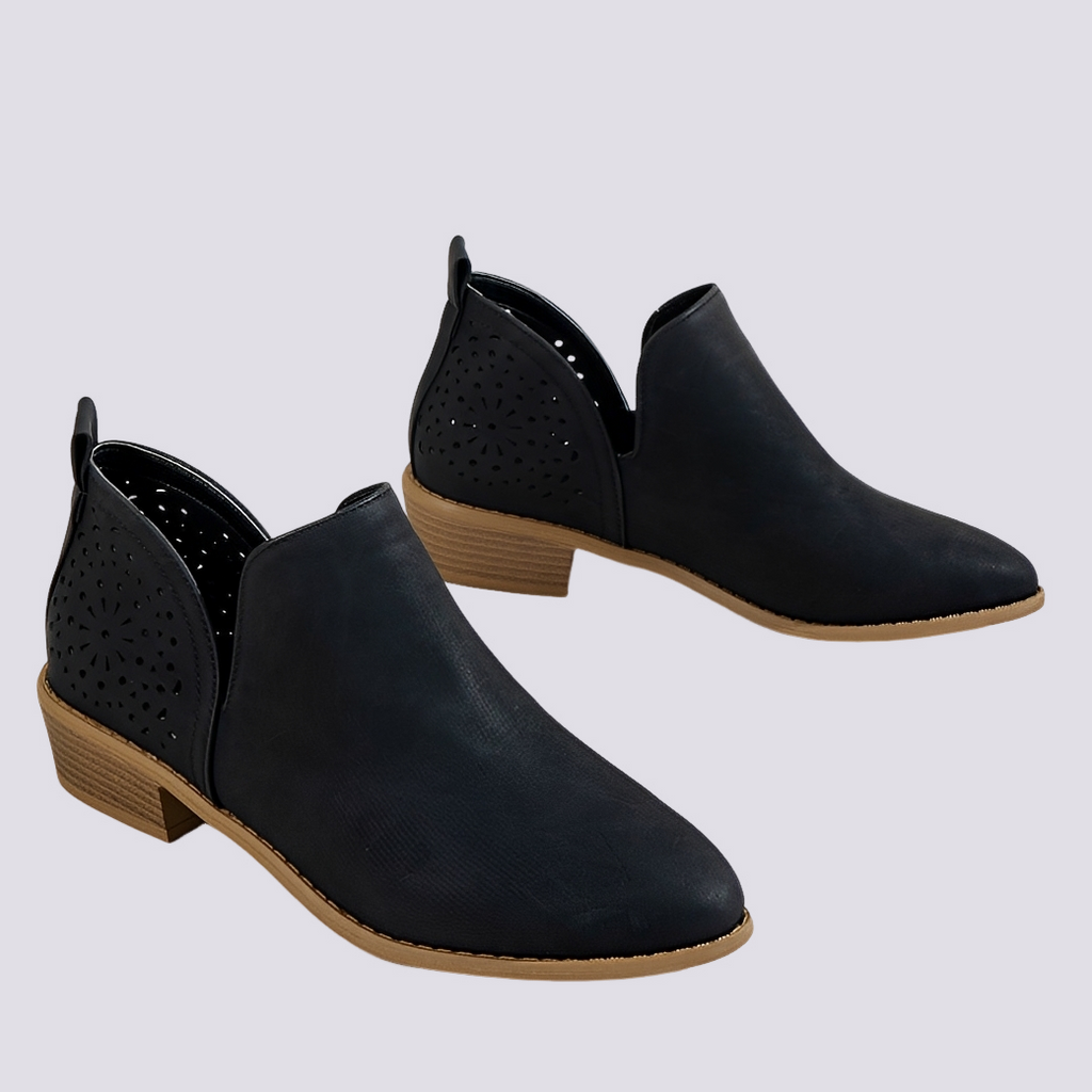 Megan - Elegantes zapatos de cuero retro para mujeres
