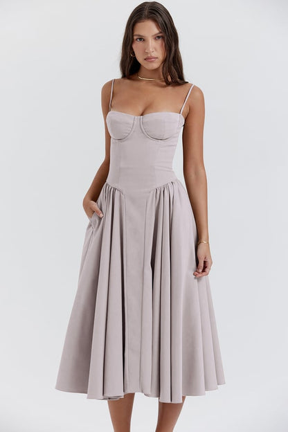 Elara | Vestido de tirantes con corsé