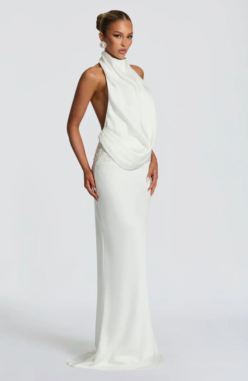 Vestido Marcelina Satina Maxi