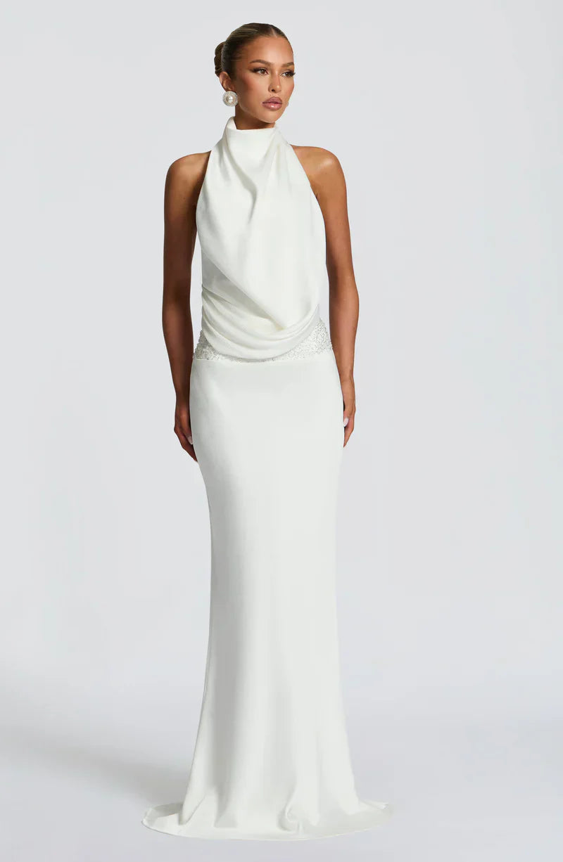 Vestido Marcelina Satina Maxi