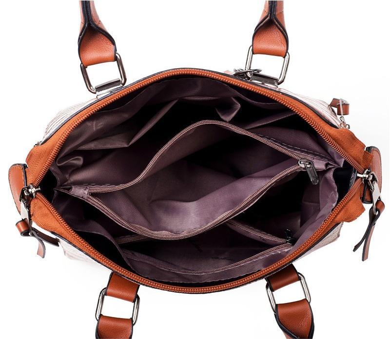Palmer - Set de bolso de 4 piezas con patrón de cocodrilo