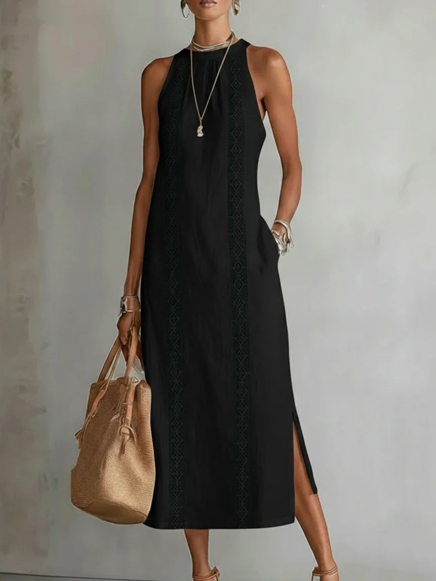 Robe Maxi Vittoria - Elegancia Atemporal y Bordado Artesanal