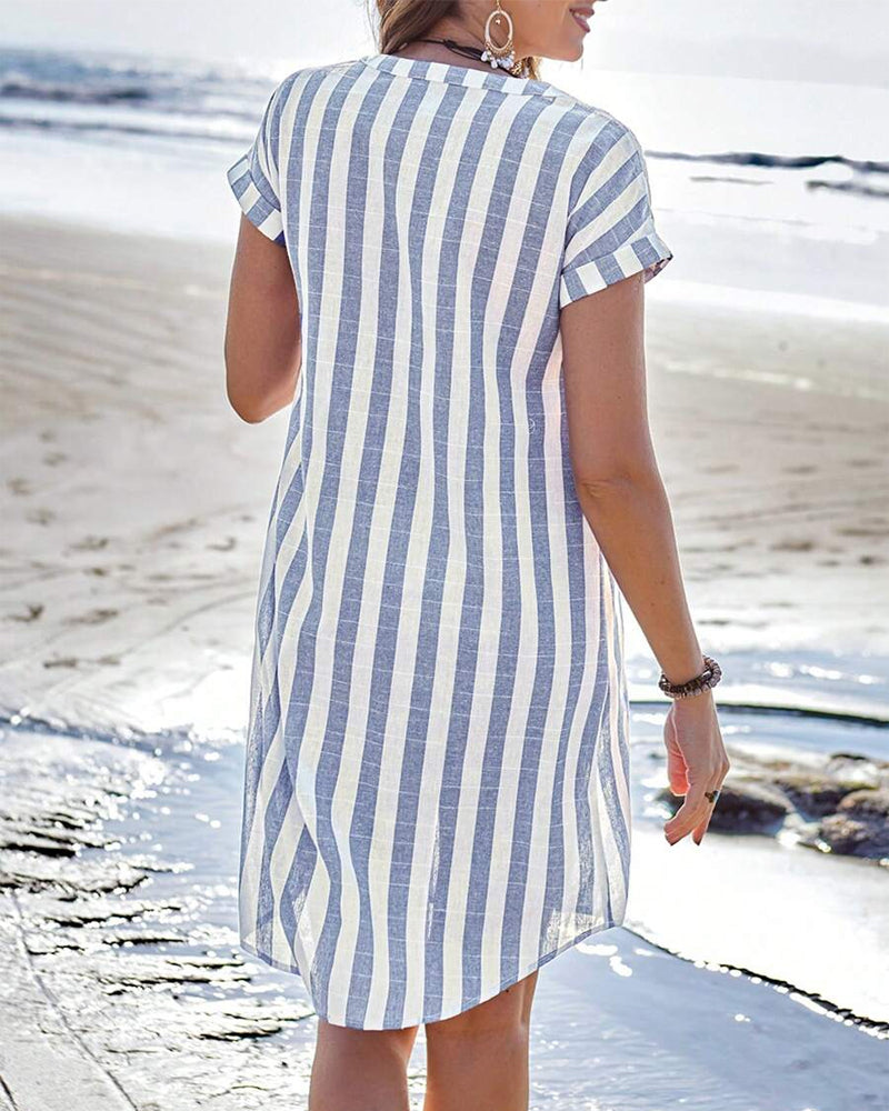 MIRANDA – VESTIDO CAMISERO A RAYAS BREEZE