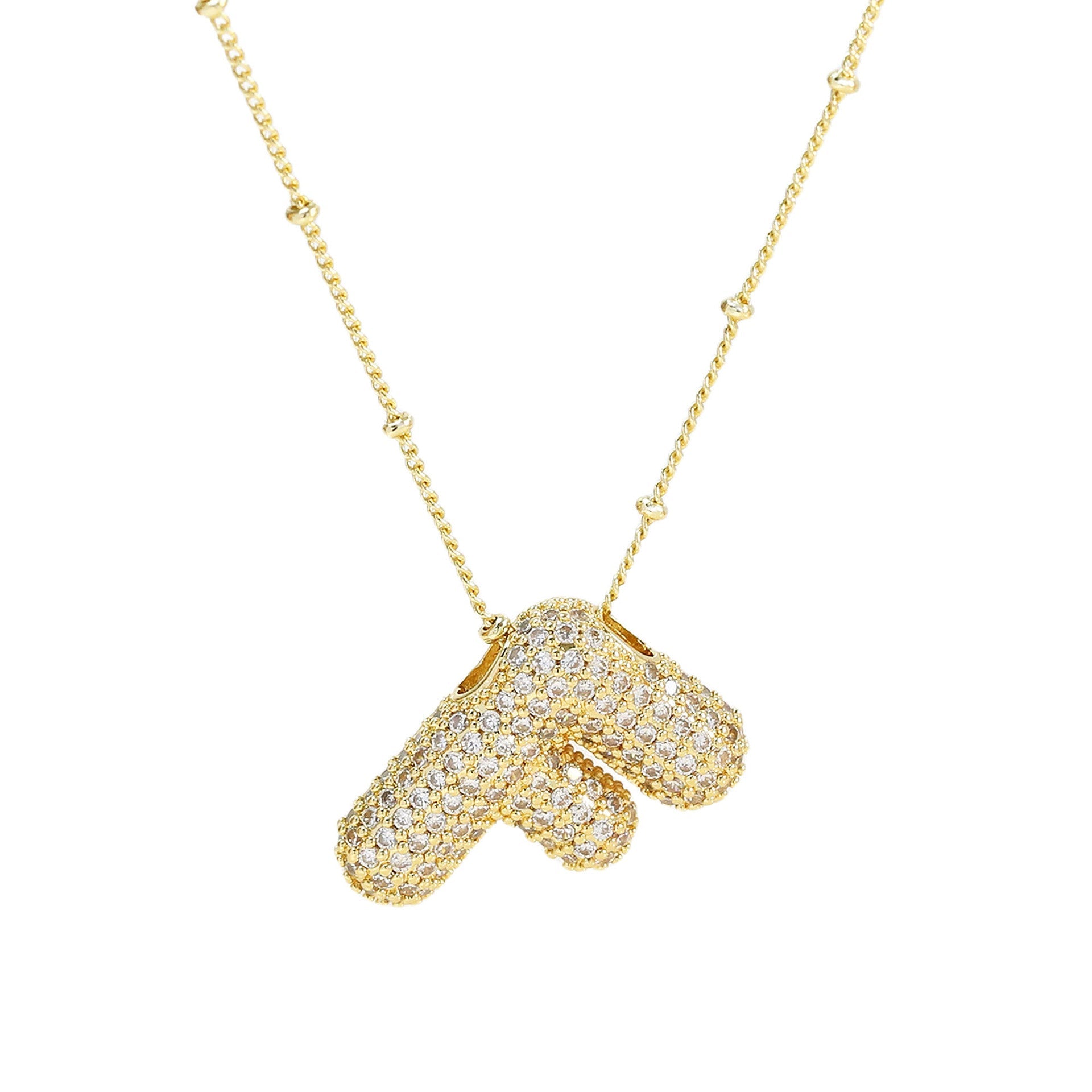 Savannah | Collar con Letra Burbuja en Diamante