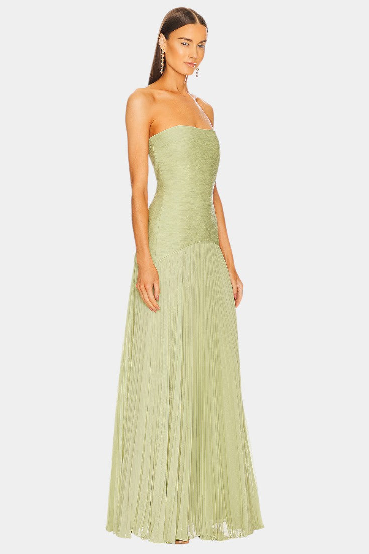 Deia Vestido Maxi de Malla con Mangas Acampanadas