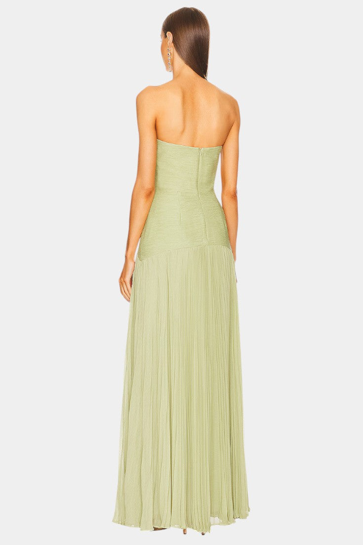 Deia Vestido Maxi de Malla con Mangas Acampanadas