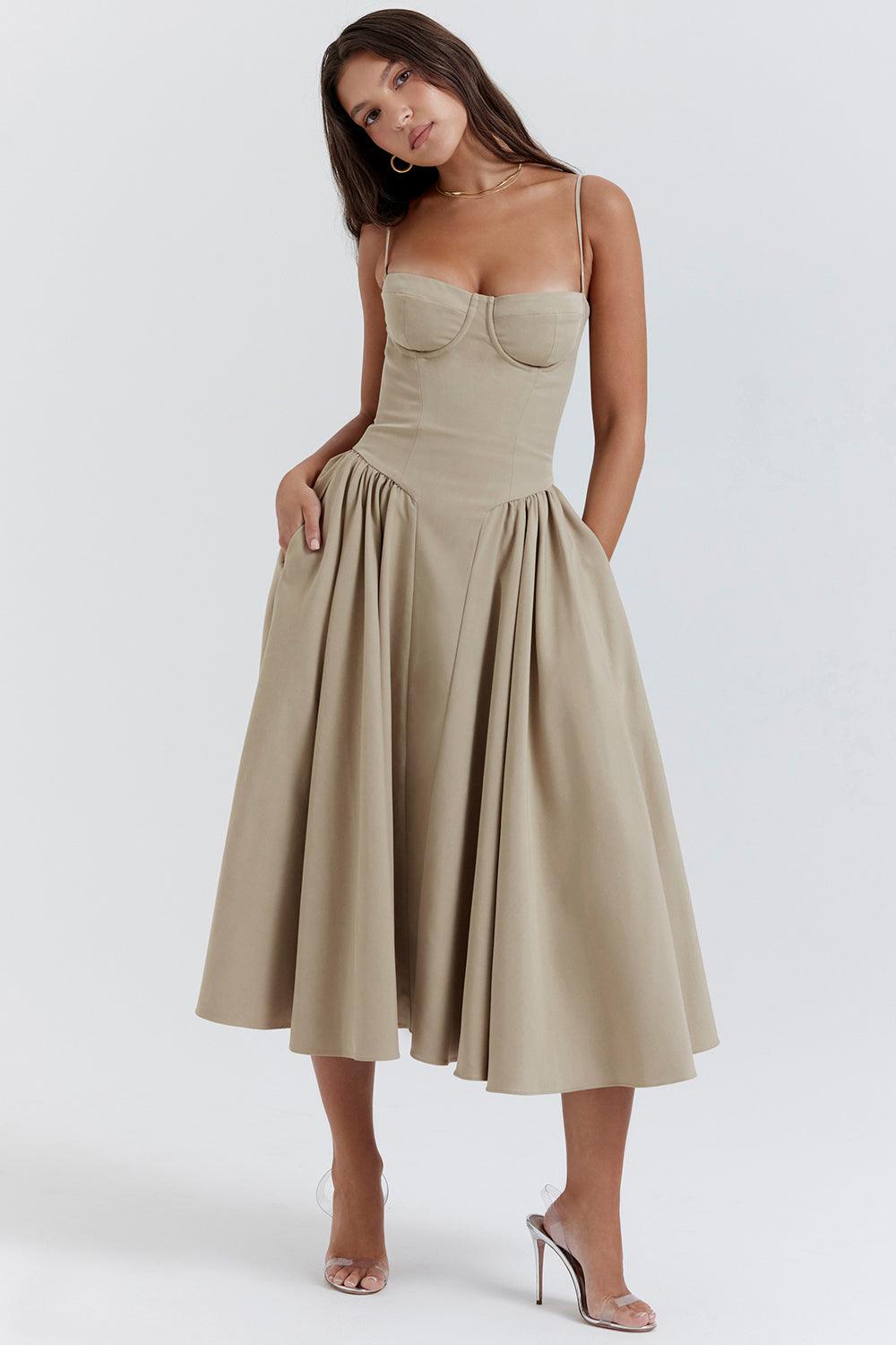 Amaya Elegante Vestido Midi