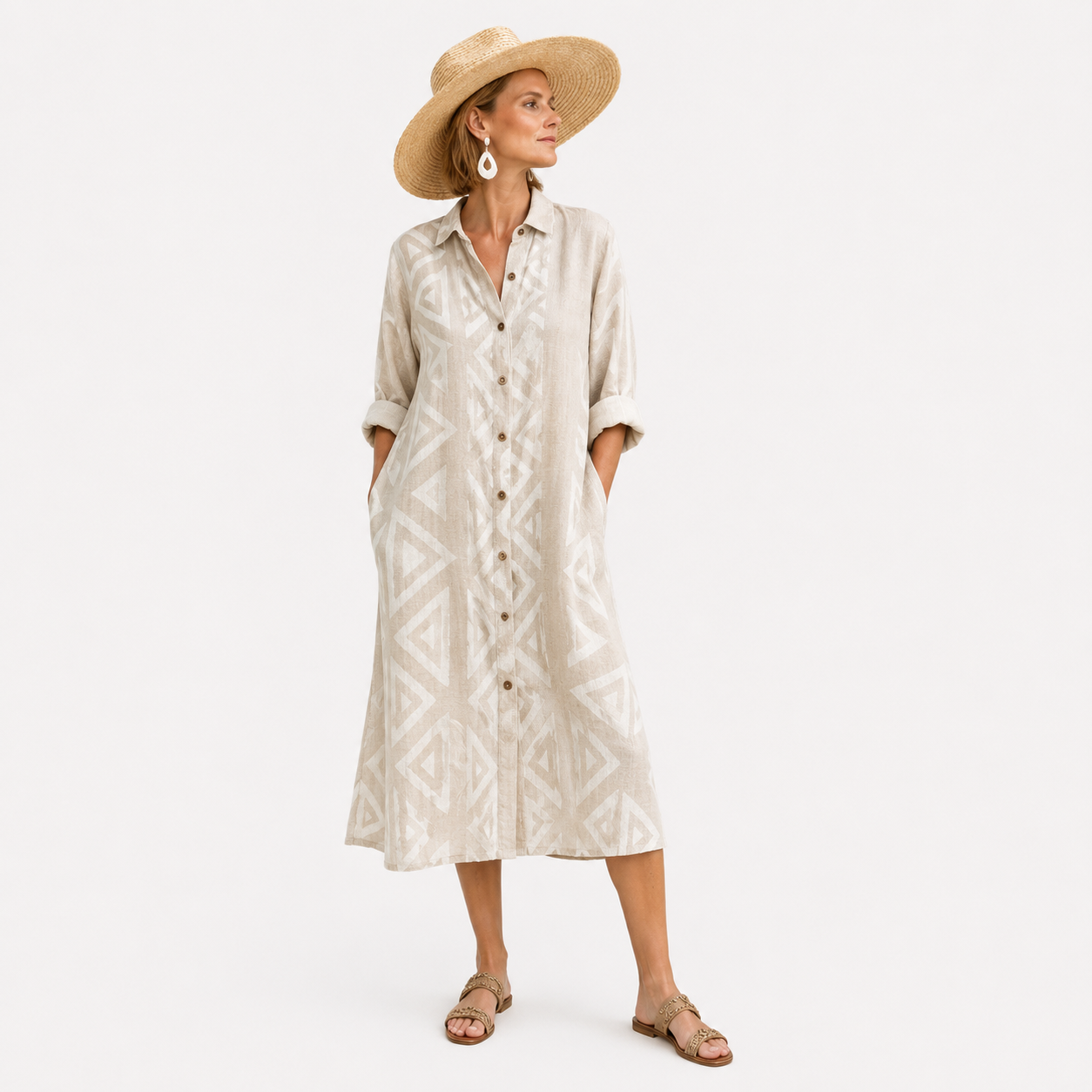 Vestido Estilo Lino