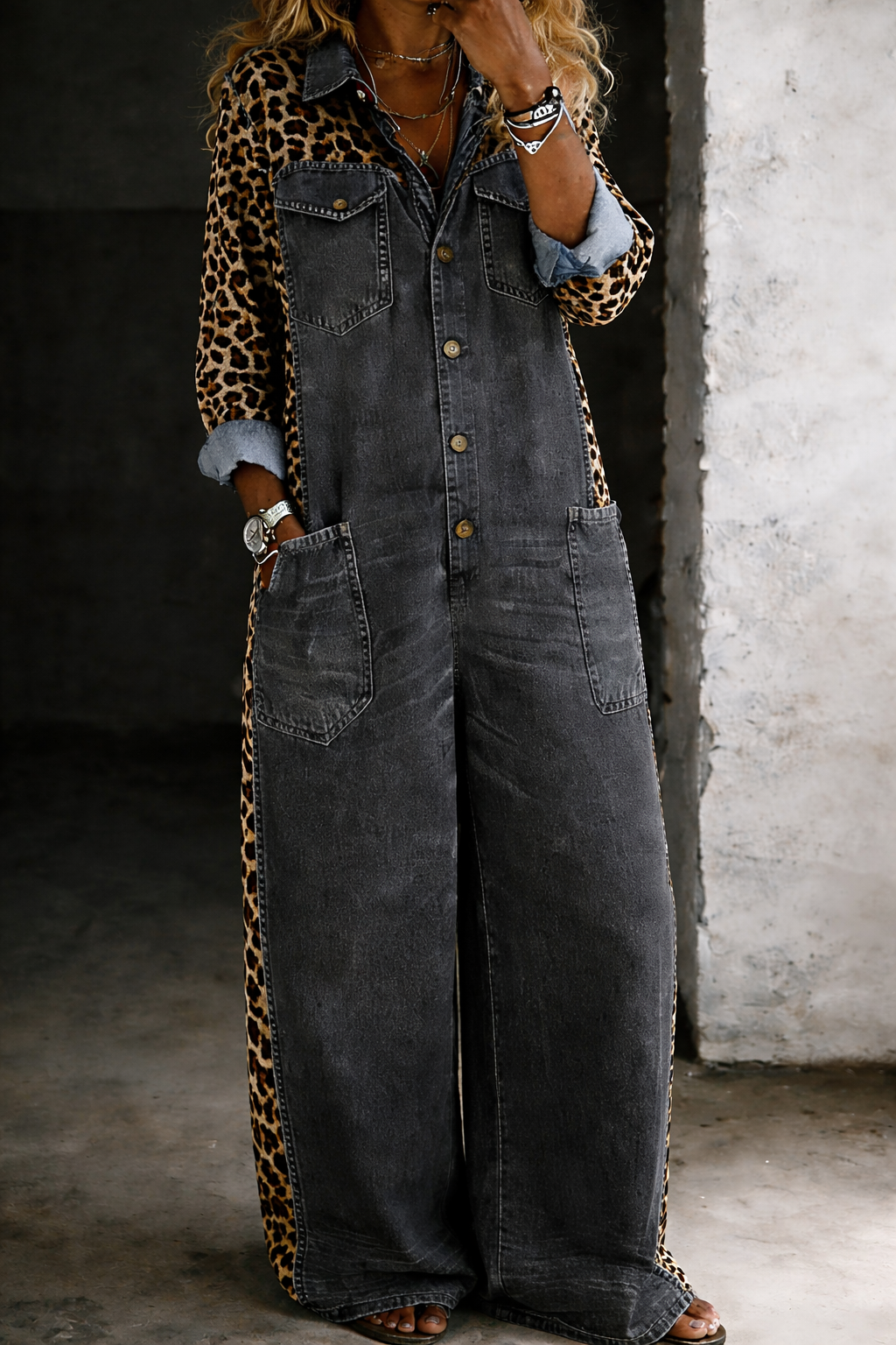 Amanda | Mono de Denim de Una Pieza