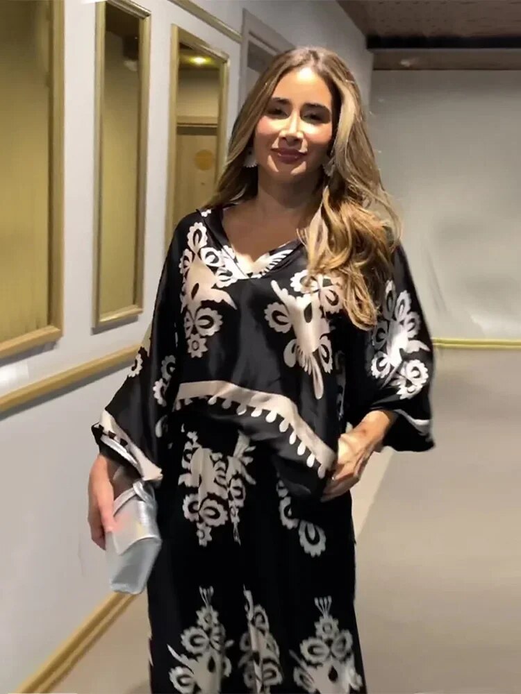 MILANI – CONJUNTO DE PANTALONES CON IMPRESIÓN IRREGULAR