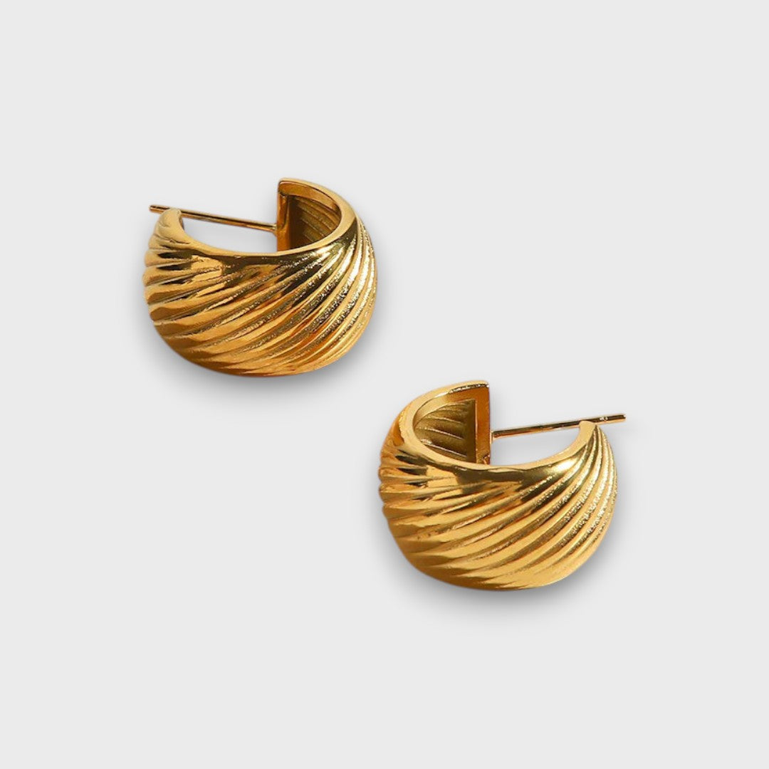Emy – Pendientes de aro inspirados en lo vintage con un toque de lujo