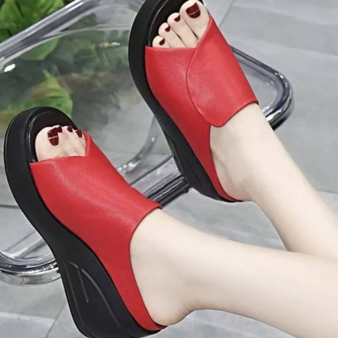 Eliza – Sandalias Wedge Ortopédicas Slip-on