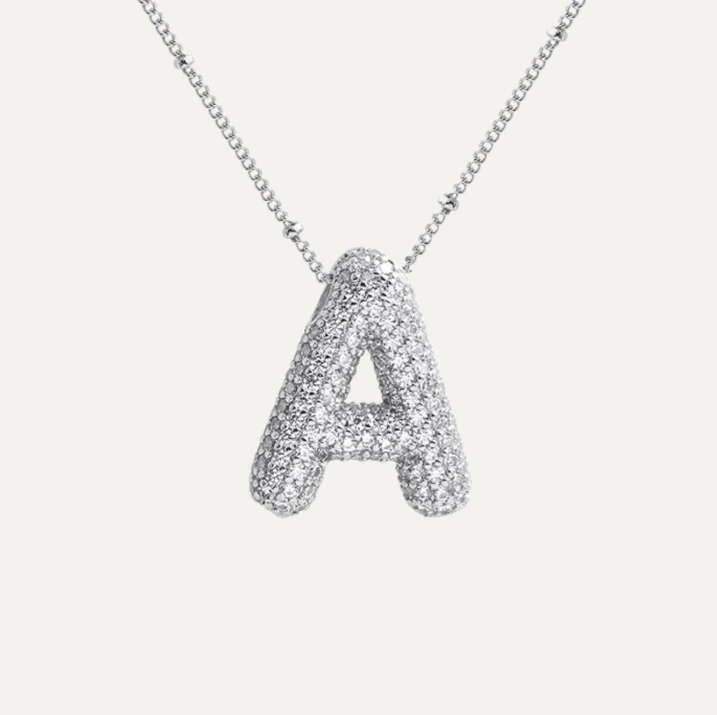 Savannah | Collar con Letra Burbuja en Diamante