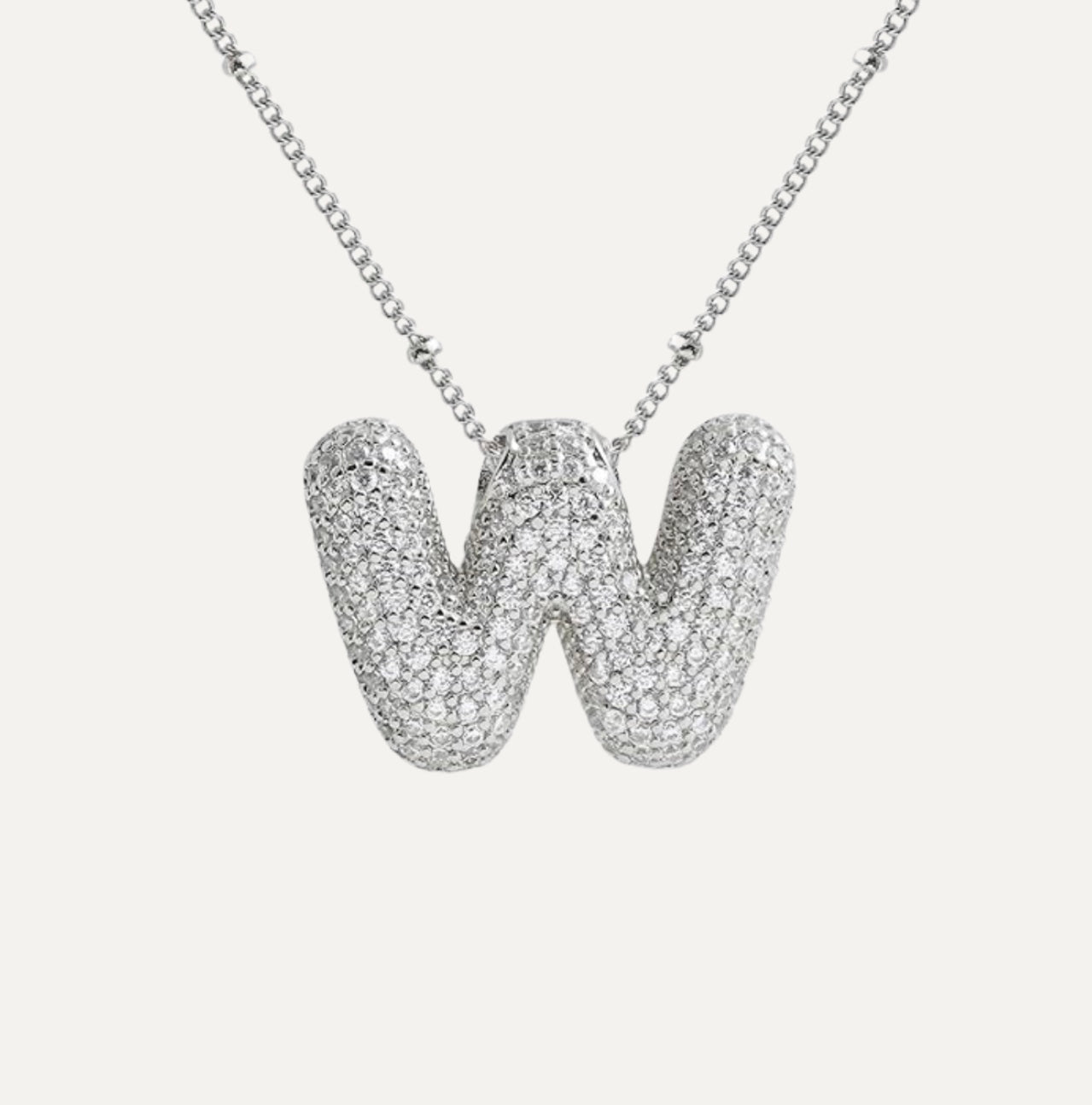 Savannah | Collar con Letra Burbuja en Diamante