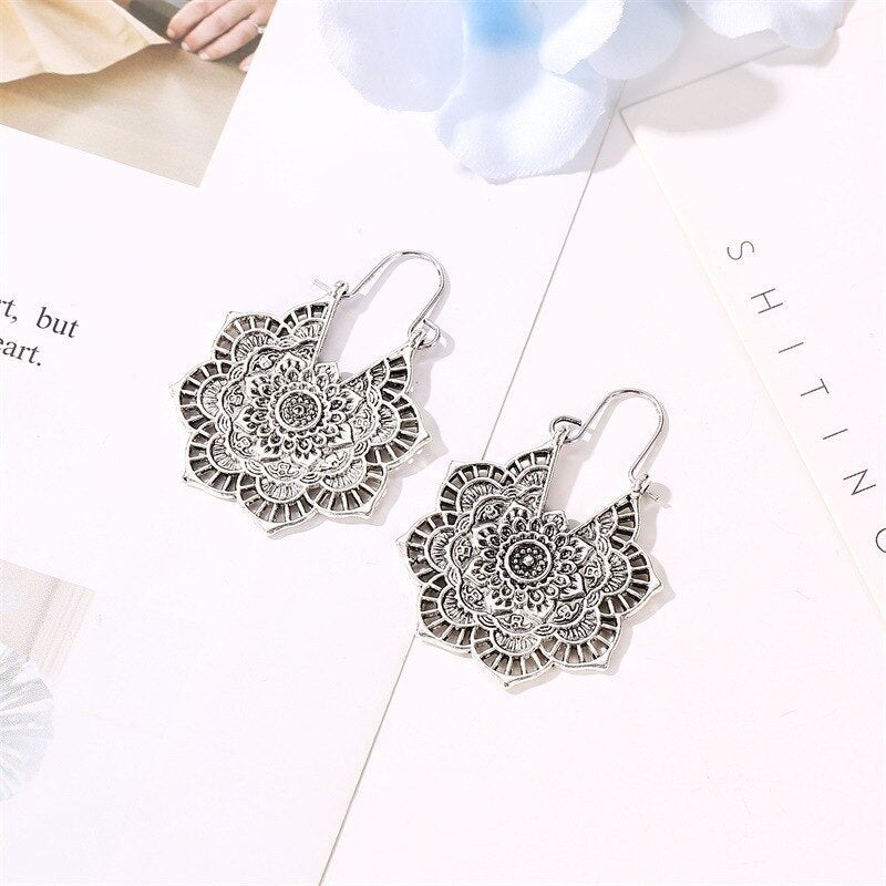 Aretes con Mandala de Loto