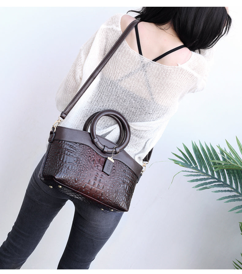 Oriana - Bolso de Cocodrilo con Gradiente Retro