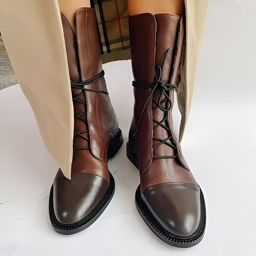 Isabella™ - Elegantes Botines de Tacón en Piel Vegana