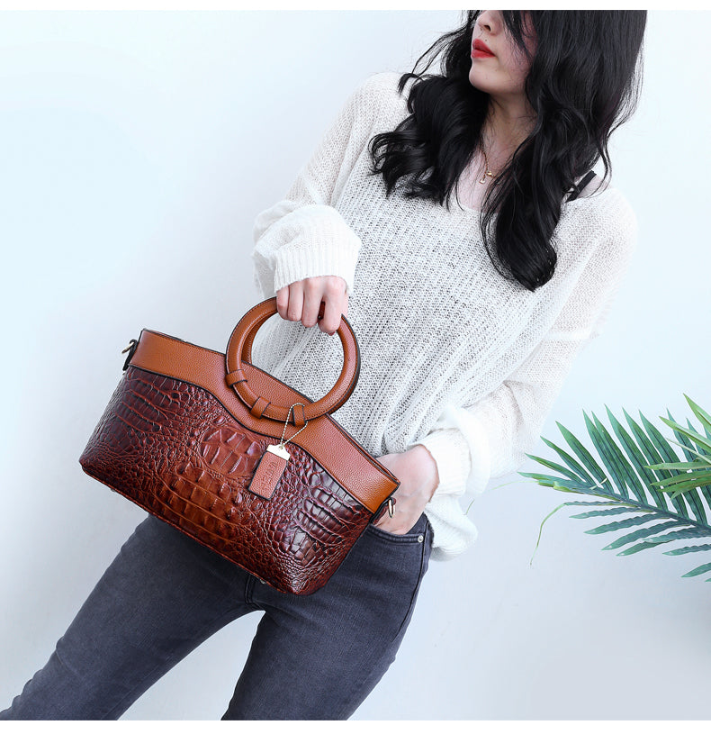Oriana - Bolso de Cocodrilo con Gradiente Retro