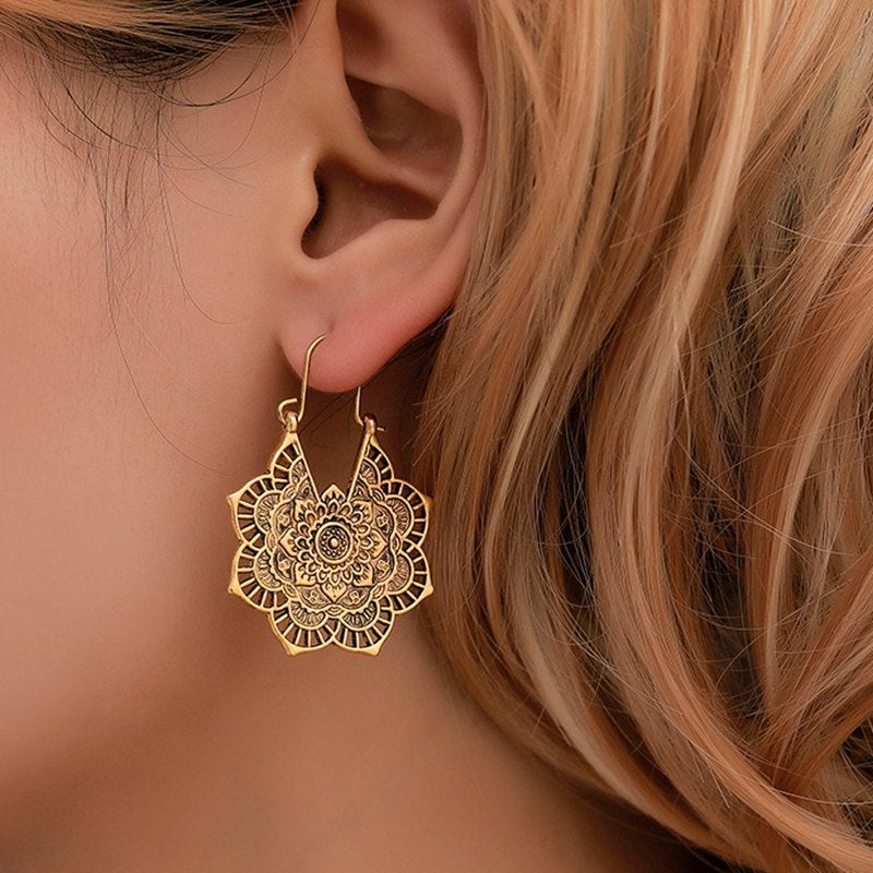 Aretes con Mandala de Loto