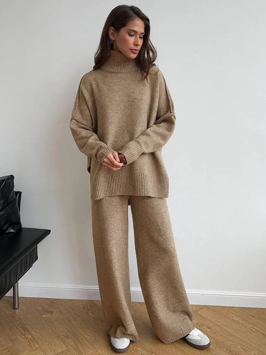 Anne - Conjunto de Punto con Cuello Alto