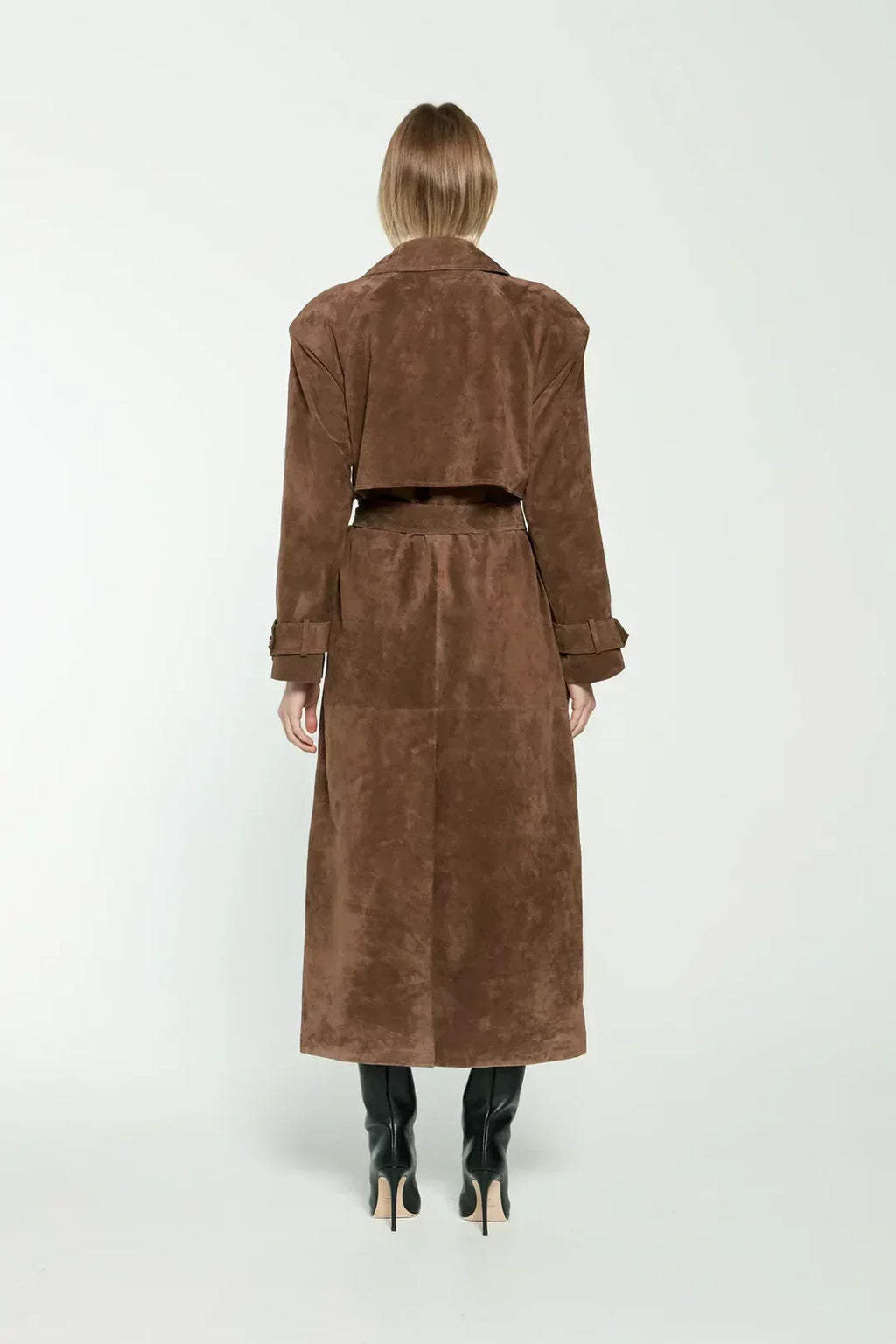 Emilia Zamszowy Trench Clase Premium