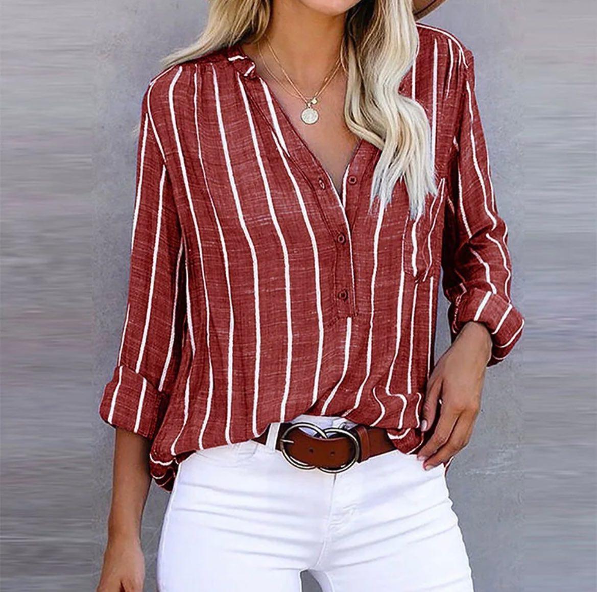 AGATHE I BLUSA RAYADA ELEGANTE