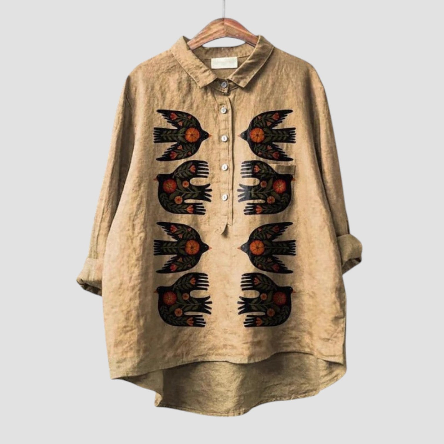 Avynna™ | 2025 – Blusa Bordada con Aves