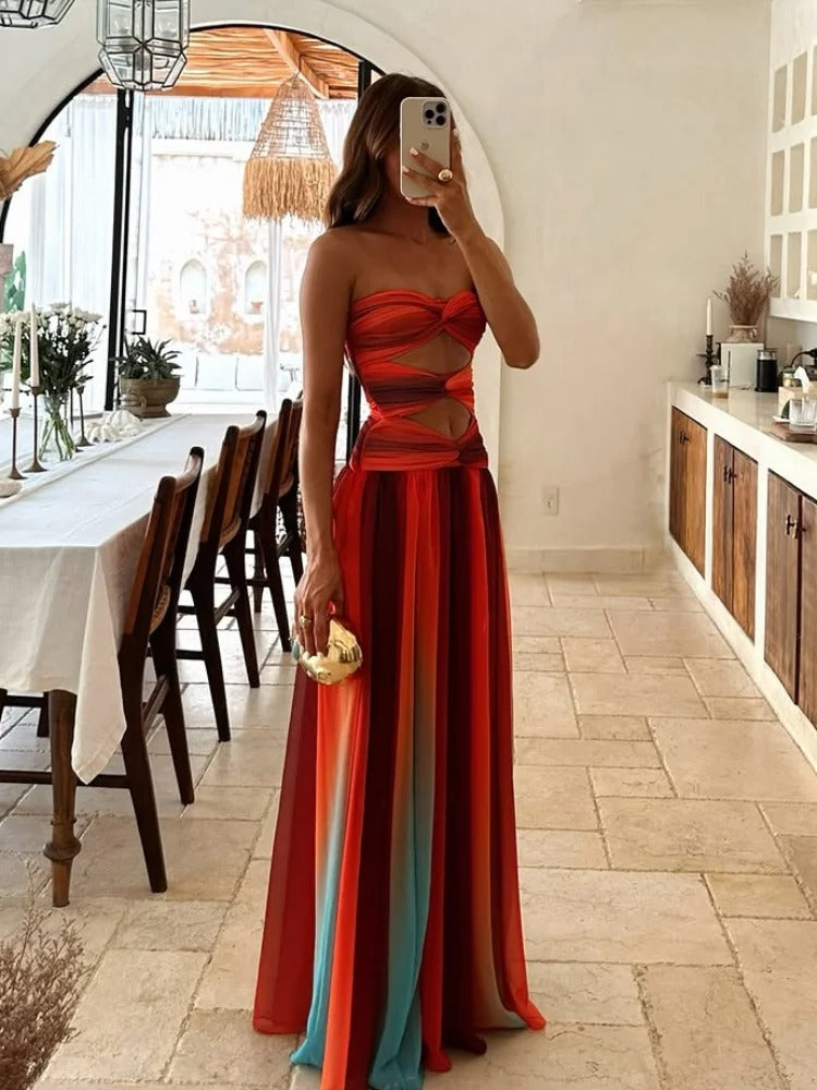 Vestido Maxi Hollow-Out Fireheart de Luna