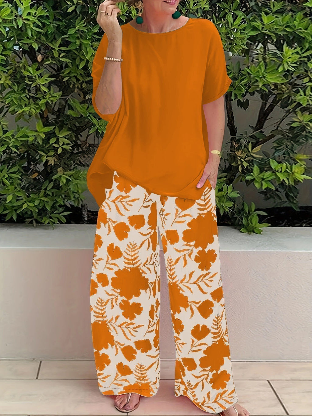 Bonnie - Conjunto floral elegante para estilo y confort