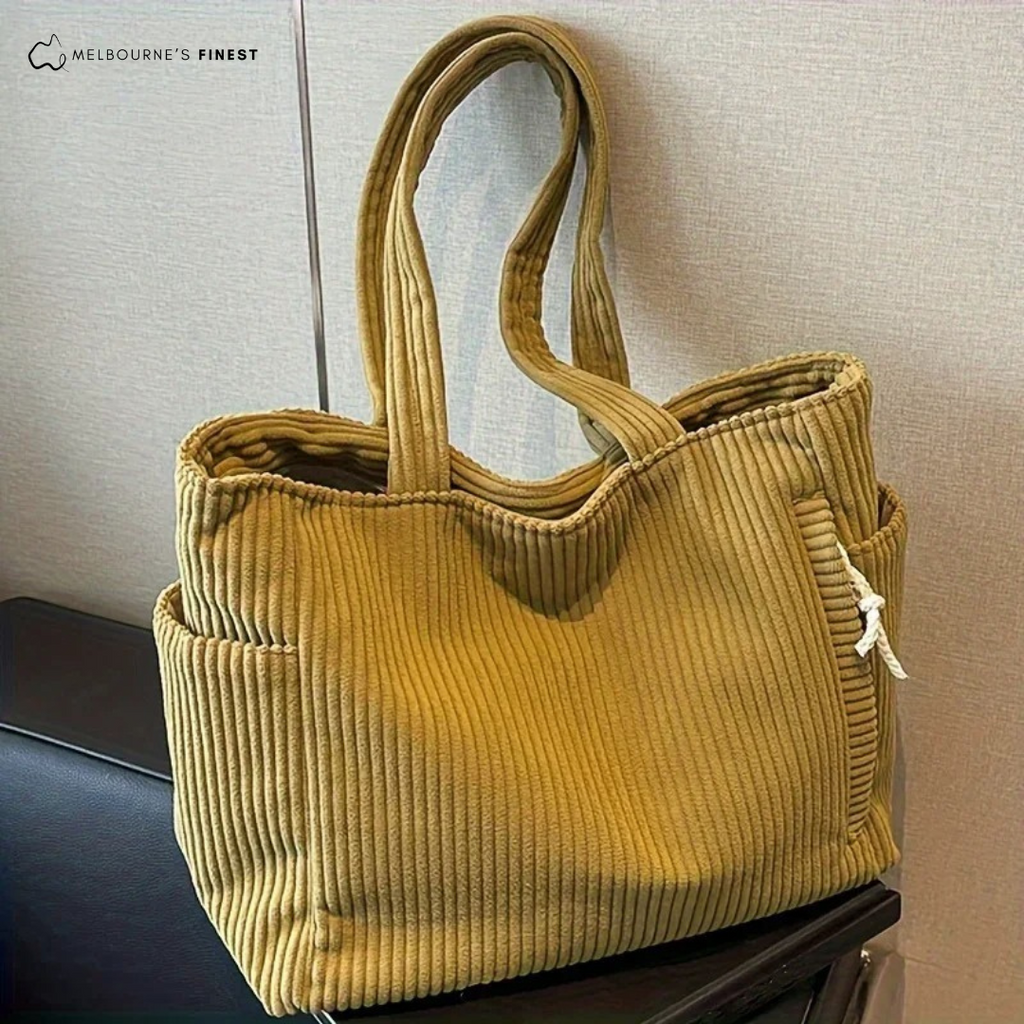 Bolsa de Mano de Pana Sienna™