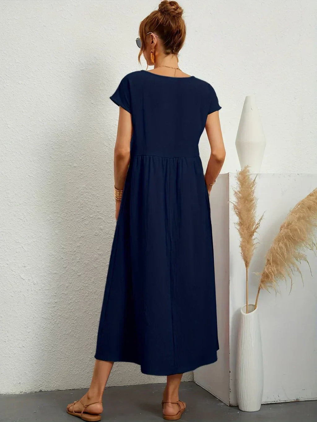 Gabrielle™ — Vestido midi fluido elegancia atemporal