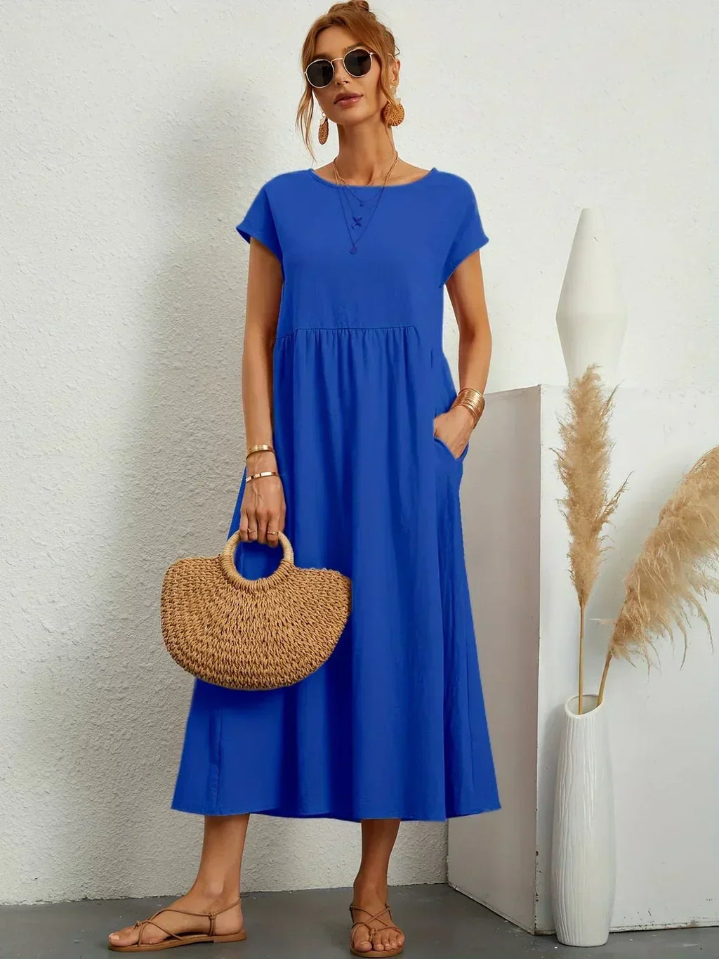 Gabrielle™ — Vestido midi fluido elegancia atemporal