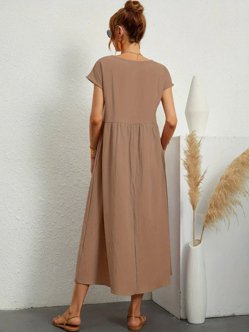 Gabrielle™ — Vestido midi fluido elegancia atemporal