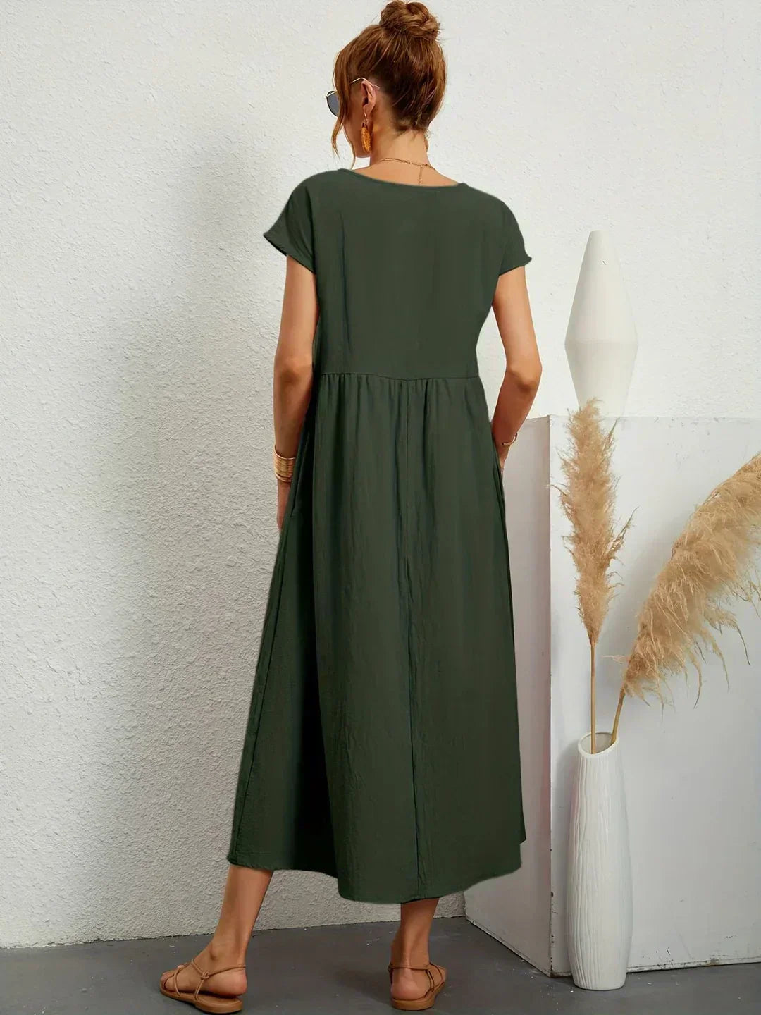 Gabrielle™ — Vestido midi fluido elegancia atemporal