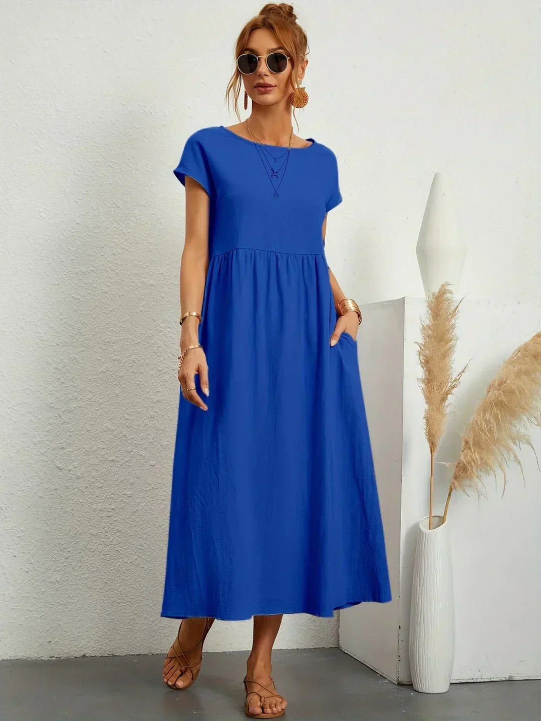 Gabrielle™ — Vestido midi fluido elegancia atemporal