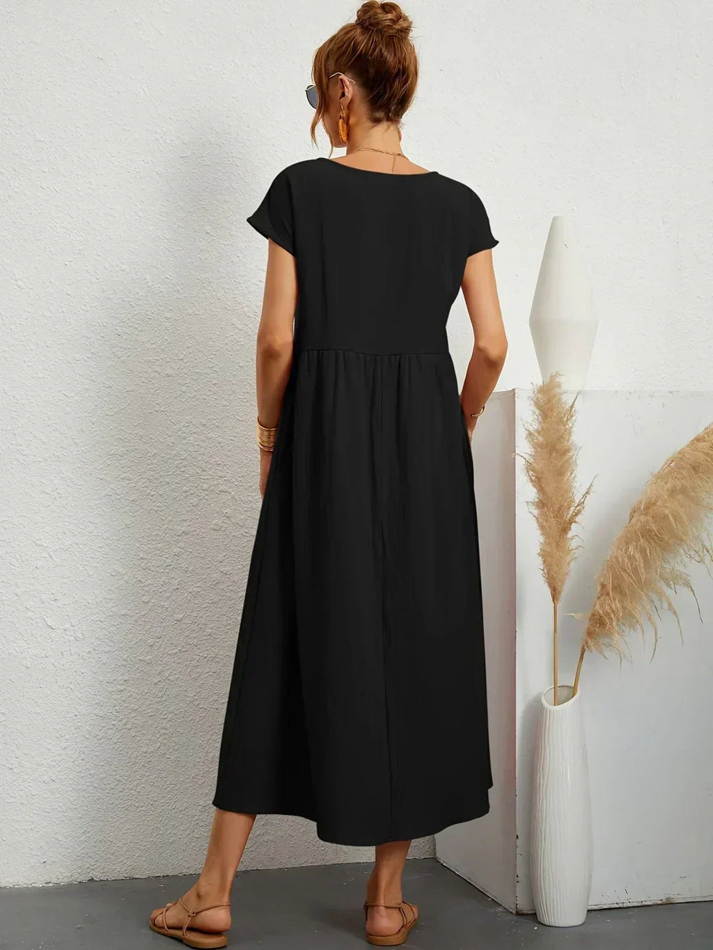 Gabrielle™ — Vestido midi fluido elegancia atemporal