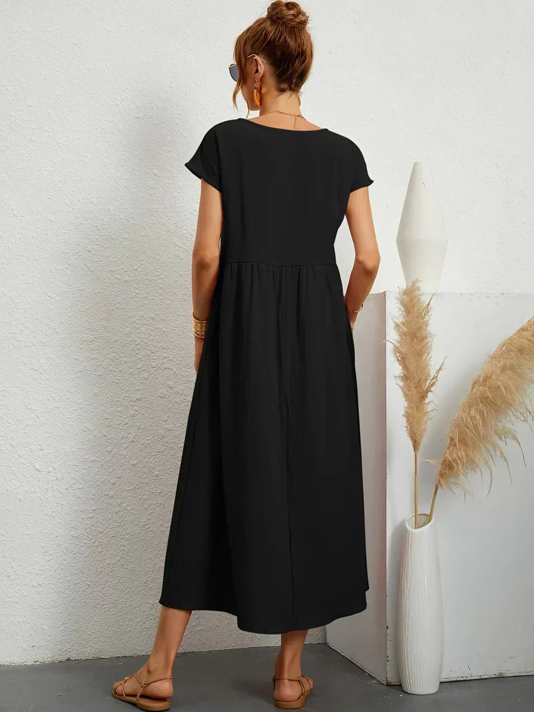 Gabrielle™ — Vestido midi fluido elegancia atemporal