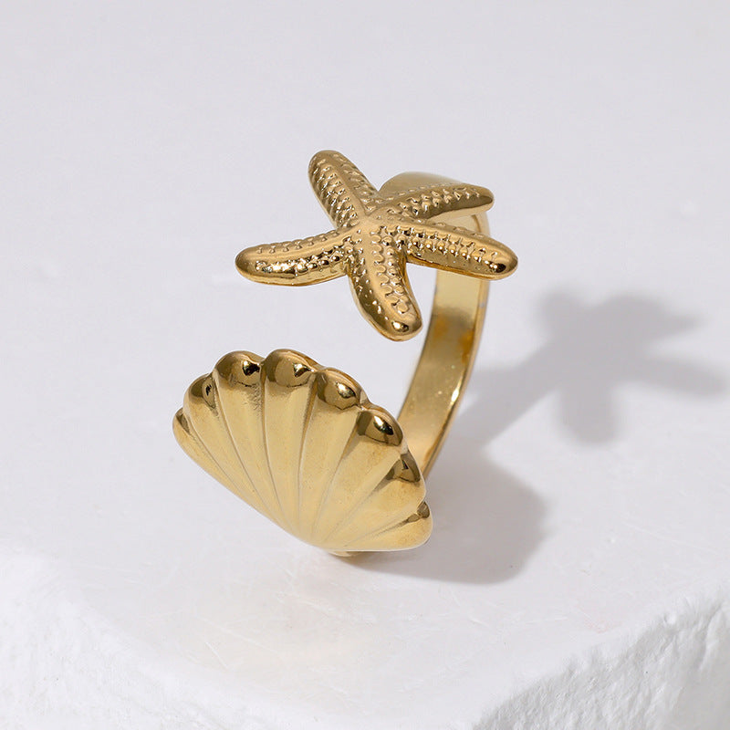 Mikaela | Anillo Abierto de Estrella de Mar