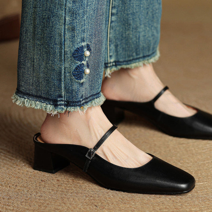 Alicia – Mules de Piel Natural