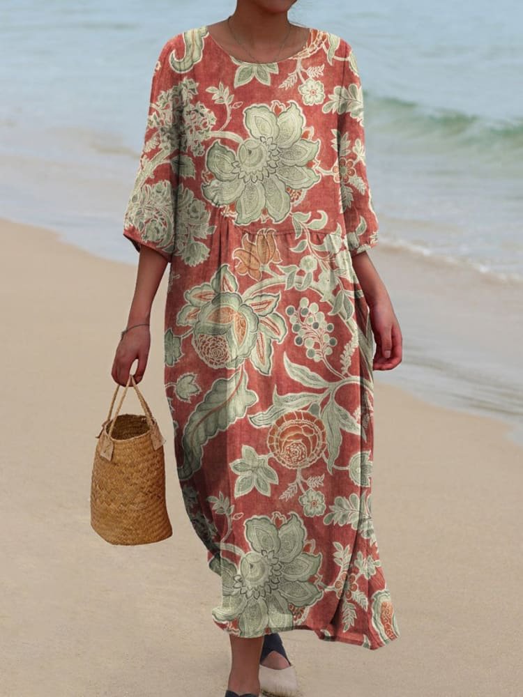 DELILAH – VESTIDO MAXI DE FLORES AEROSAS