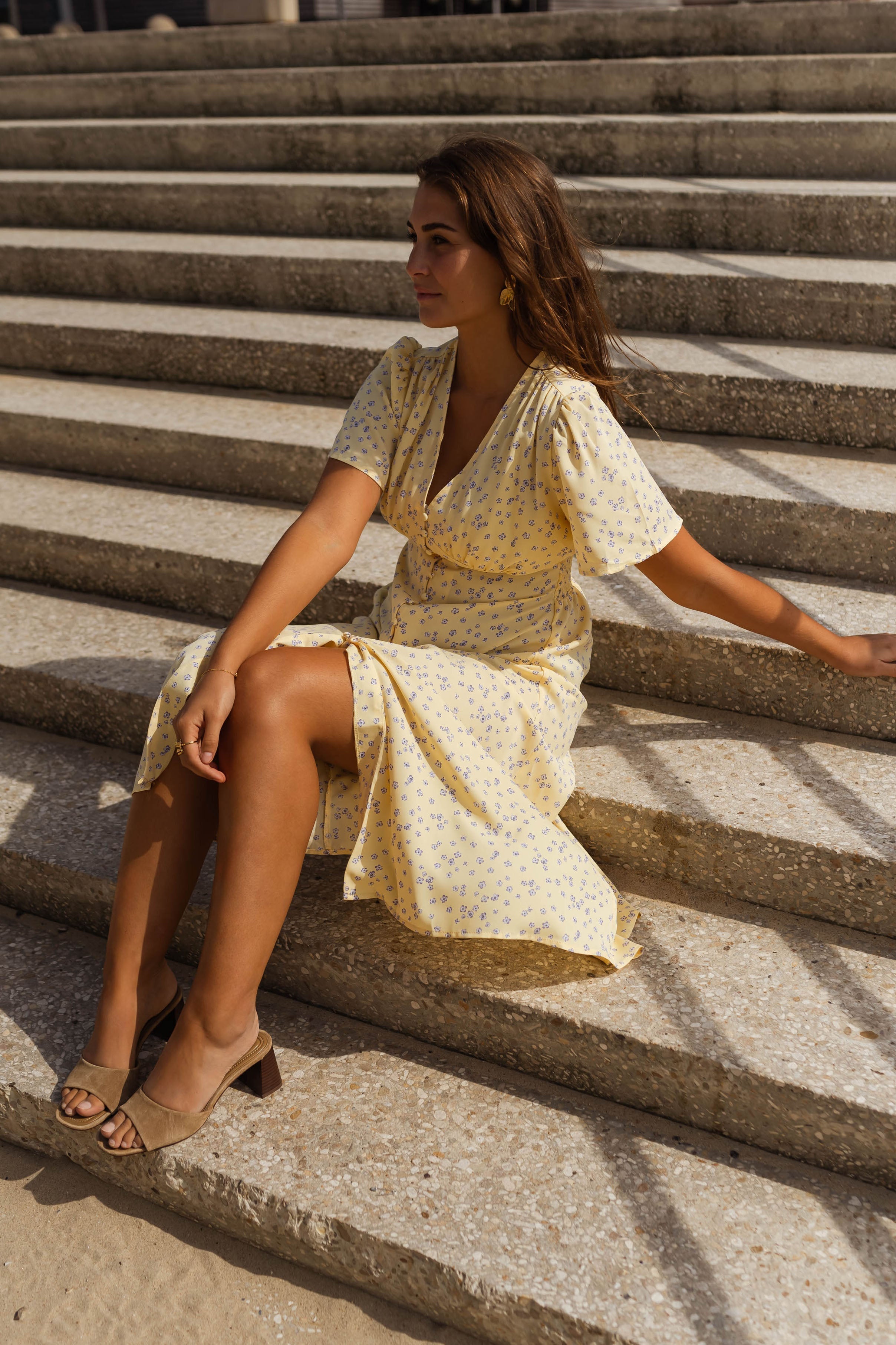 Diana™ | El Vestido Midi Floral de Verano