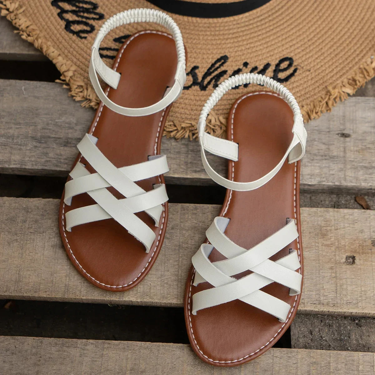 Miuccia - Sandalias de Cuero Elegantes