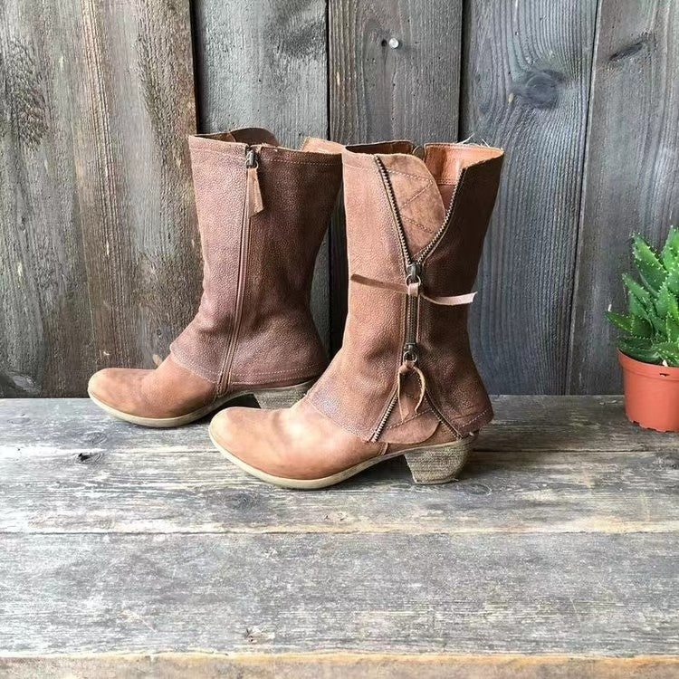 Elvira - Botas de Cuero Resistente