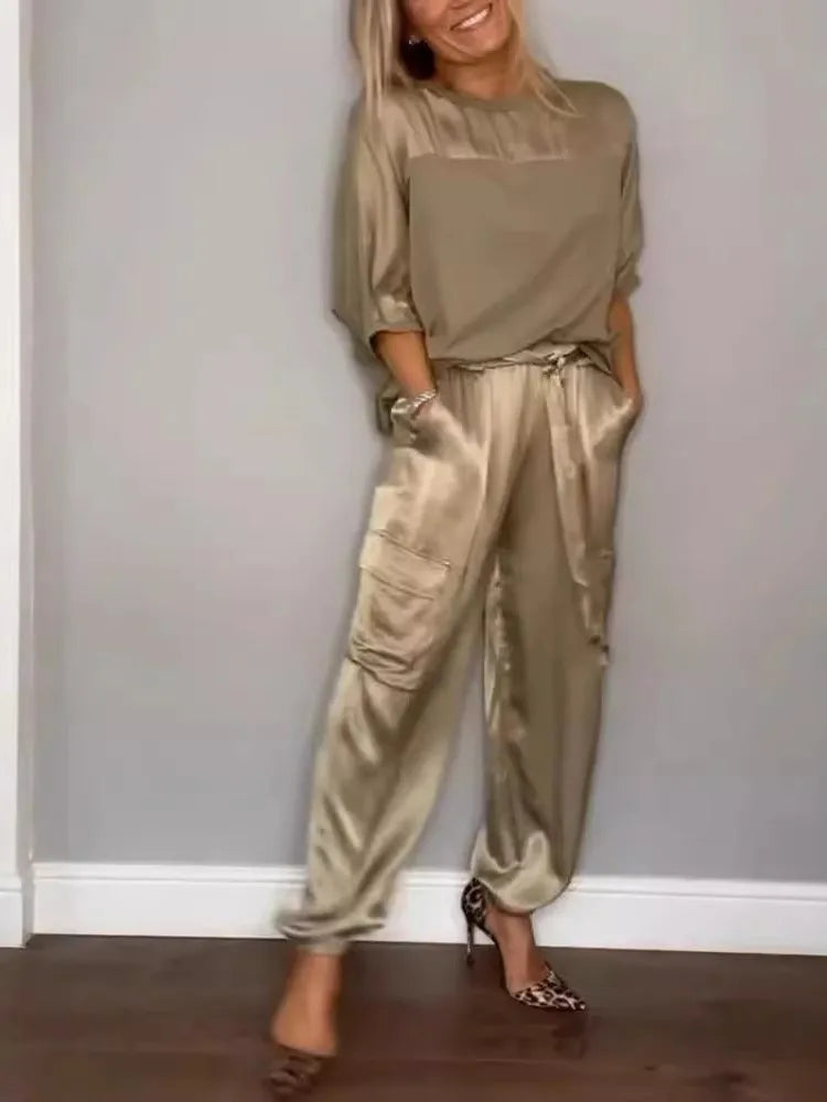 GRACE - CONJUNTO DE LOUNGE SATINADO