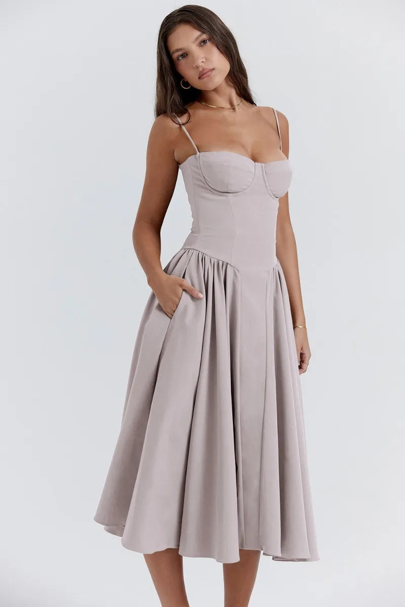 Elara | Vestido de tirantes con corsé